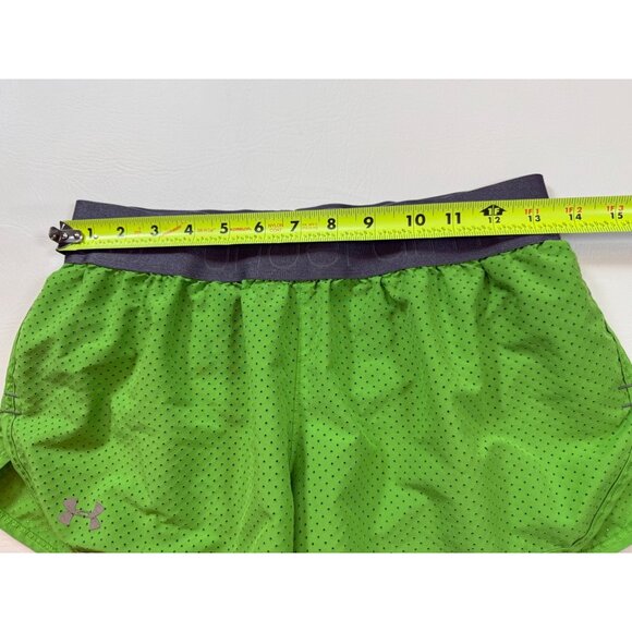 Under Armour HeatGear Green Running Shorts Semi-Fitted SM 10"  Lined (bin GG122) - Picture 5 of 6